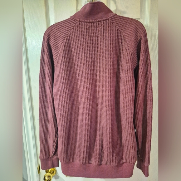 Roots Waffleknit Quarter Zip Sweater Small - Picture 4 of 8